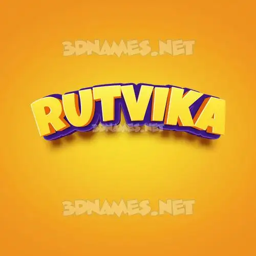 rutvika in Orange Toon style - 3D name wallpaper rutvika in Orange Toon style - 3D name wallpaper