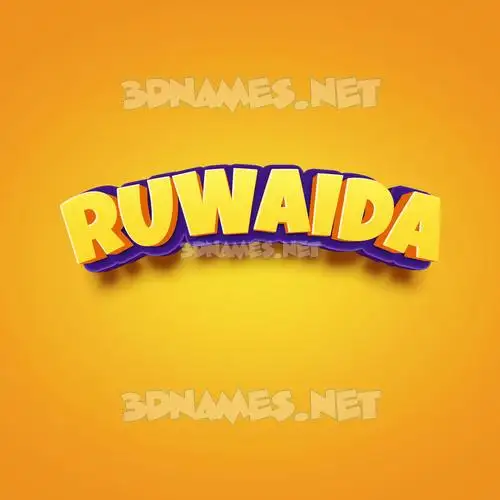 ruwaida in Orange Toon style - 3D name wallpaper ruwaida in Orange Toon style - 3D name wallpaper