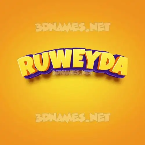 ruweyda in Orange Toon style - 3D name wallpaper ruweyda in Orange Toon style - 3D name wallpaper
