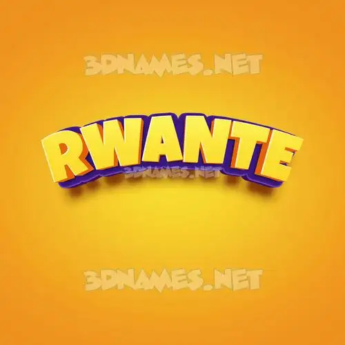 rwante in Orange Toon style - 3D name wallpaper rwante in Orange Toon style - 3D name wallpaper