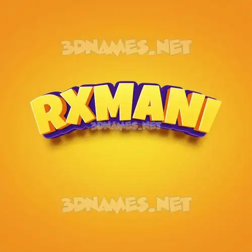rxmani in Orange Toon style - 3D name wallpaper rxmani in Orange Toon style - 3D name wallpaper