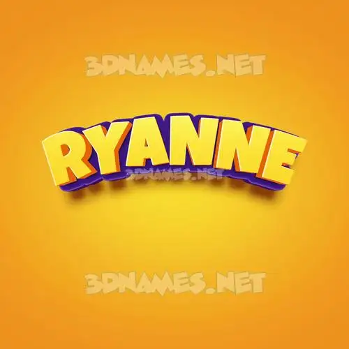 ryanne in Orange Toon style - 3D name wallpaper ryanne in Orange Toon style - 3D name wallpaper