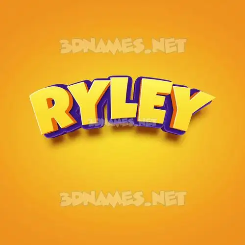 ryley in Orange Toon style - 3D name wallpaper ryley in Orange Toon style - 3D name wallpaper