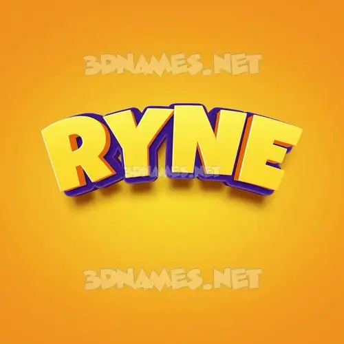 ryne in Orange Toon style - 3D name wallpaper ryne in Orange Toon style - 3D name wallpaper