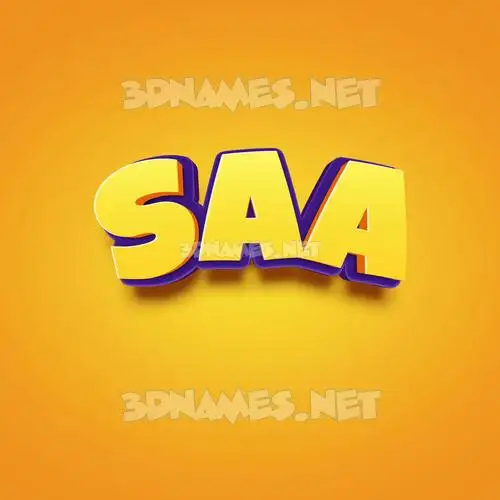 saa in Orange Toon style - 3D name wallpaper saa in Orange Toon style - 3D name wallpaper