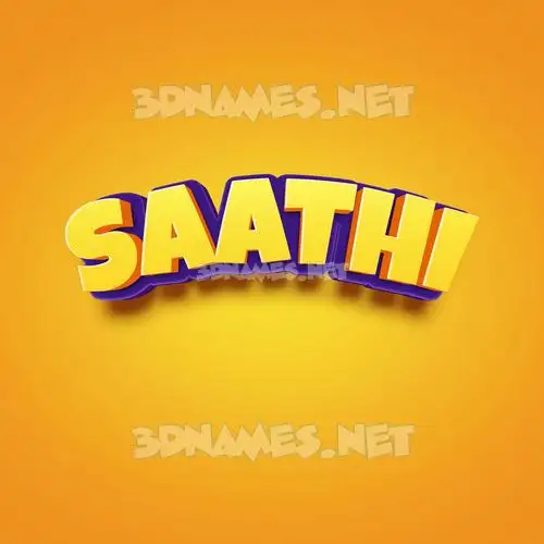saathi in Orange Toon style - 3D name wallpaper saathi in Orange Toon style - 3D name wallpaper