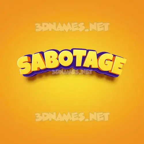 sabotage in Orange Toon style - 3D name wallpaper sabotage in Orange Toon style - 3D name wallpaper