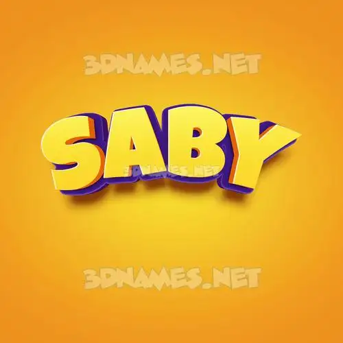 saby in Orange Toon style - 3D name wallpaper saby in Orange Toon style - 3D name wallpaper