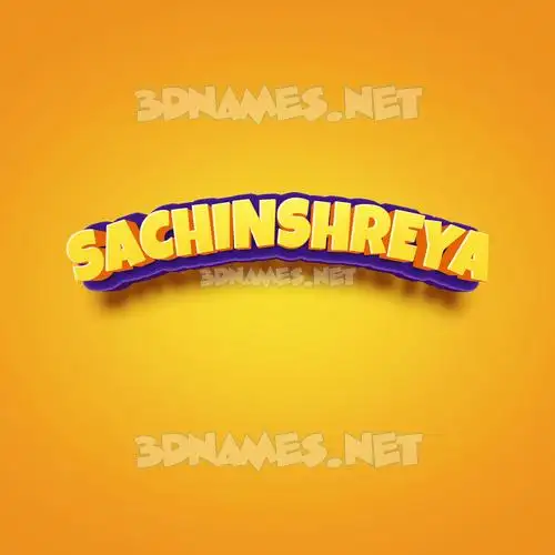 sachinshreya in Orange Toon style - 3D name wallpaper