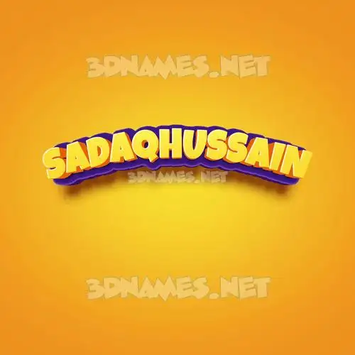 sadaqhussain in Orange Toon style - 3D name wallpaper sadaqhussain in Orange Toon style - 3D name wallpaper