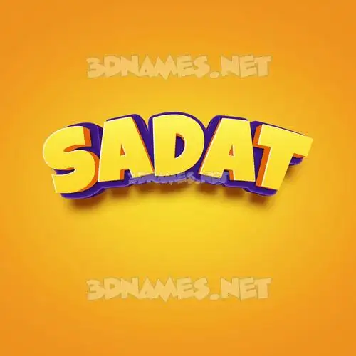 sadat in Orange Toon style - 3D name wallpaper sadat in Orange Toon style - 3D name wallpaper