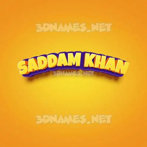 saddam khan in Orange Toon style - 3D name wallpaper saddam khan in Orange Toon style - 3D name wallpaper