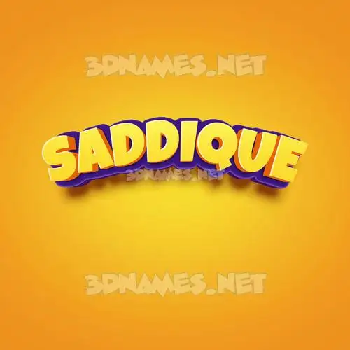 saddique in Orange Toon style - 3D name wallpaper saddique in Orange Toon style - 3D name wallpaper
