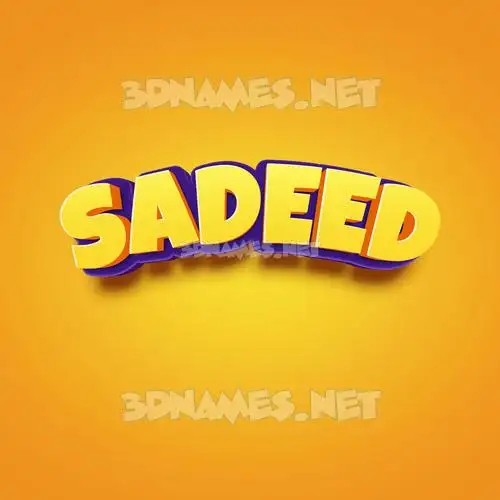 sadeed in Orange Toon style - 3D name wallpaper sadeed in Orange Toon style - 3D name wallpaper