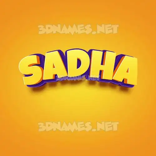 sadha in Orange Toon style - 3D name wallpaper sadha in Orange Toon style - 3D name wallpaper