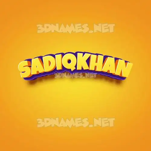 sadiqkhan in Orange Toon style - 3D name wallpaper sadiqkhan in Orange Toon style - 3D name wallpaper