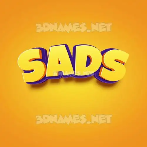 sads in Orange Toon style - 3D name wallpaper sads in Orange Toon style - 3D name wallpaper