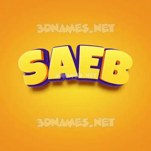 saeb in Orange Toon style - 3D name wallpaper saeb in Orange Toon style - 3D name wallpaper