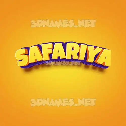 safariya in Orange Toon style - 3D name wallpaper safariya in Orange Toon style - 3D name wallpaper