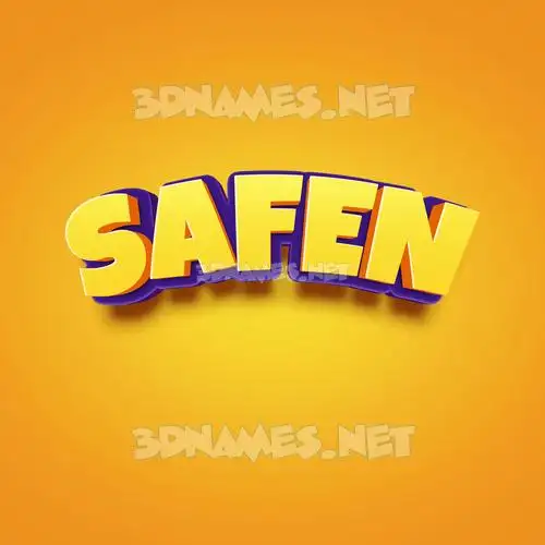safen in Orange Toon style - 3D name wallpaper safen in Orange Toon style - 3D name wallpaper