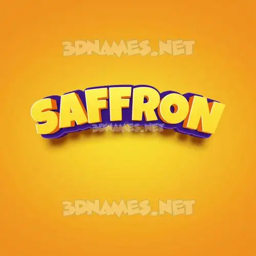 saffron in Orange Toon style - 3D name wallpaper saffron in Orange Toon style - 3D name wallpaper