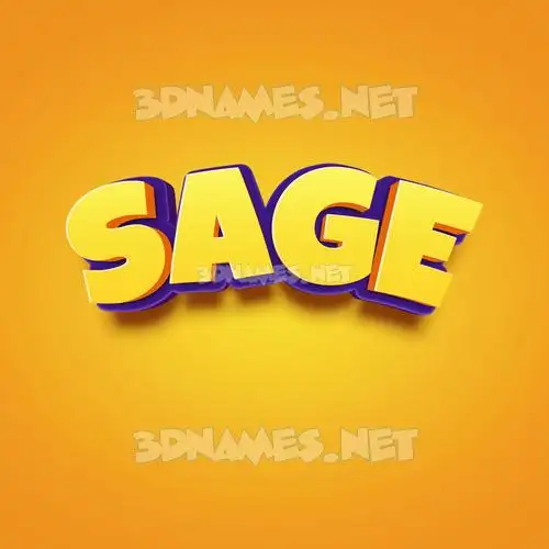 sage in Orange Toon style - 3D name wallpaper sage in Orange Toon style - 3D name wallpaper