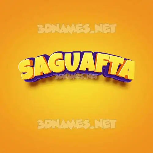 saguafta in Orange Toon style - 3D name wallpaper saguafta in Orange Toon style - 3D name wallpaper