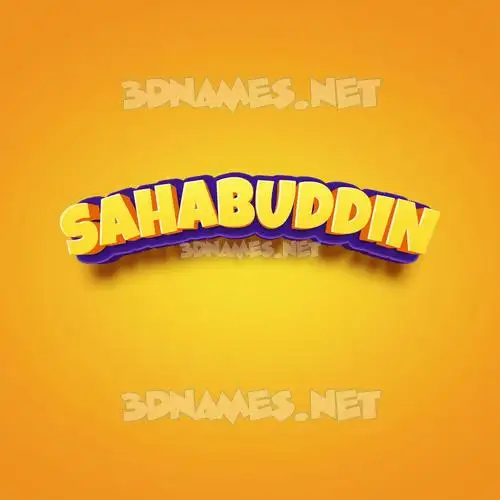 sahabuddin in Orange Toon style - 3D name wallpaper sahabuddin in Orange Toon style - 3D name wallpaper