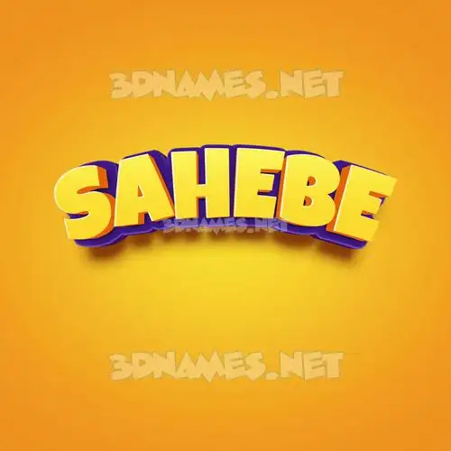 sahebe in Orange Toon style - 3D name wallpaper sahebe in Orange Toon style - 3D name wallpaper