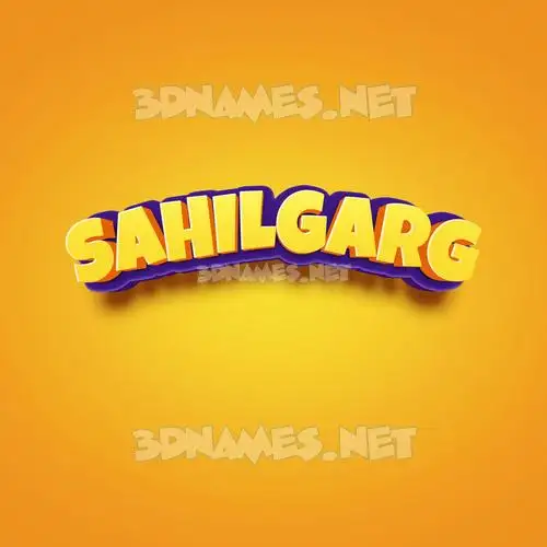 sahilgarg in Orange Toon style - 3D name wallpaper sahilgarg in Orange Toon style - 3D name wallpaper
