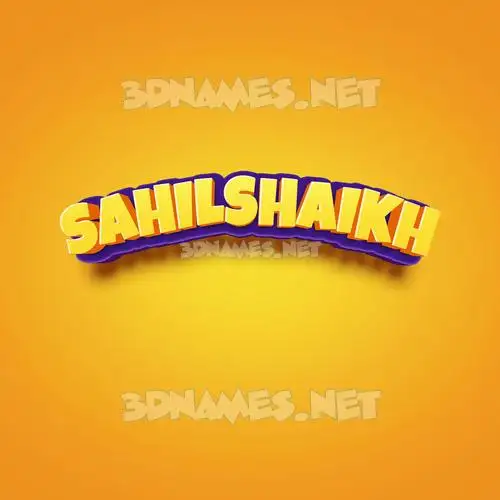 sahilshaikh in Orange Toon style - 3D name wallpaper sahilshaikh in Orange Toon style - 3D name wallpaper