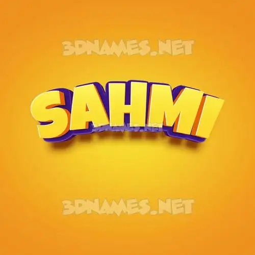 sahmi in Orange Toon style - 3D name wallpaper sahmi in Orange Toon style - 3D name wallpaper