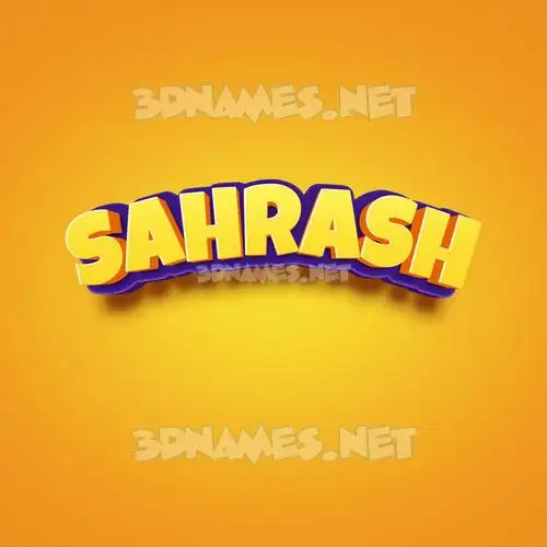 sahrash in Orange Toon style - 3D name wallpaper sahrash in Orange Toon style - 3D name wallpaper
