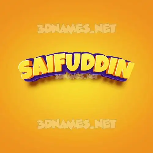 saifuddin in Orange Toon style - 3D name wallpaper saifuddin in Orange Toon style - 3D name wallpaper