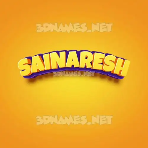 sainaresh in Orange Toon style - 3D name wallpaper sainaresh in Orange Toon style - 3D name wallpaper