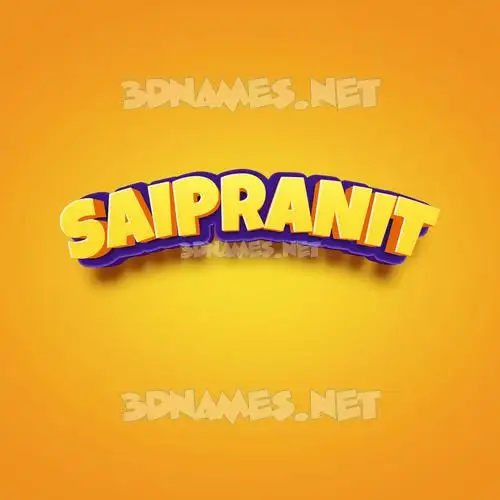 saipranit in Orange Toon style - 3D name wallpaper saipranit in Orange Toon style - 3D name wallpaper