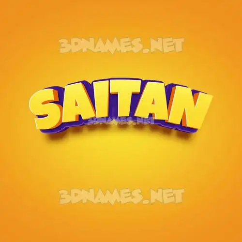saitan in Orange Toon style - 3D name wallpaper saitan in Orange Toon style - 3D name wallpaper