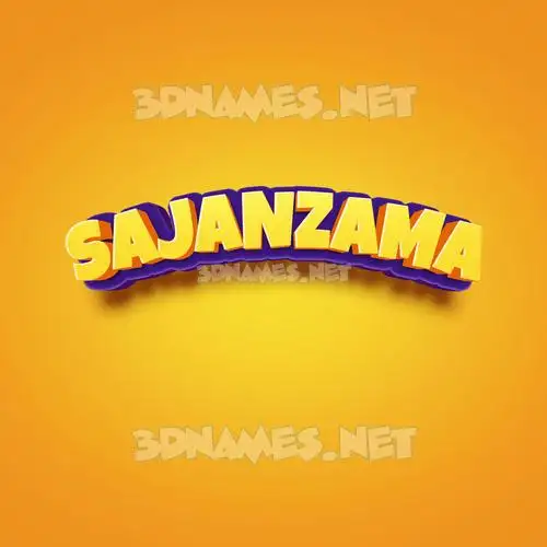 sajanzama in Orange Toon style - 3D name wallpaper sajanzama in Orange Toon style - 3D name wallpaper