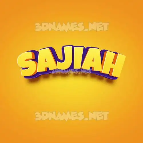 sajiah in Orange Toon style - 3D name wallpaper sajiah in Orange Toon style - 3D name wallpaper