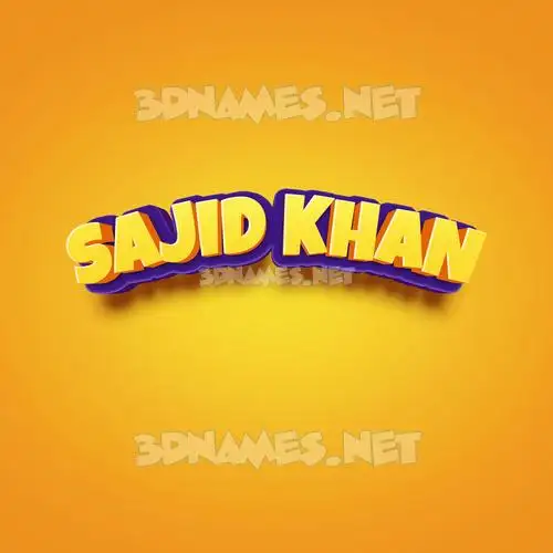 sajid khan in Orange Toon style - 3D name wallpaper sajid khan in Orange Toon style - 3D name wallpaper