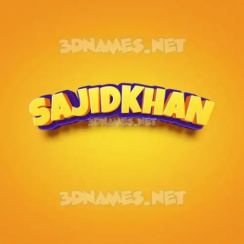 sajidkhan in Orange Toon style - 3D name wallpaper sajidkhan in Orange Toon style - 3D name wallpaper