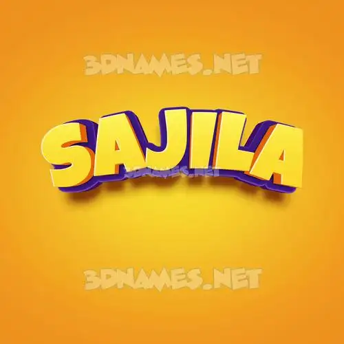 sajila in Orange Toon style - 3D name wallpaper sajila in Orange Toon style - 3D name wallpaper