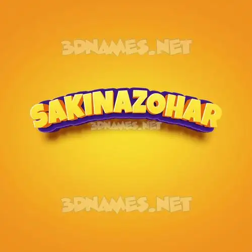 sakinazohar in Orange Toon style - 3D name wallpaper sakinazohar in Orange Toon style - 3D name wallpaper