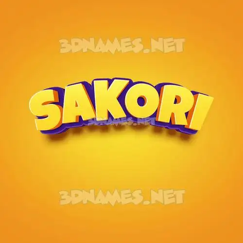 sakori in Orange Toon style - 3D name wallpaper sakori in Orange Toon style - 3D name wallpaper