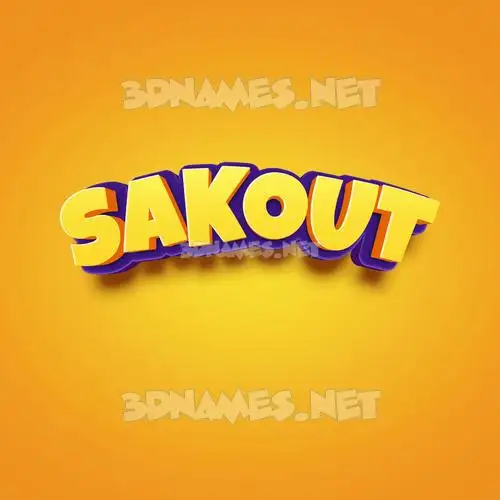 sakout in Orange Toon style - 3D name wallpaper sakout in Orange Toon style - 3D name wallpaper
