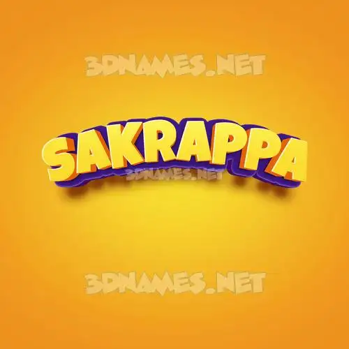 sakrappa in Orange Toon style - 3D name wallpaper sakrappa in Orange Toon style - 3D name wallpaper