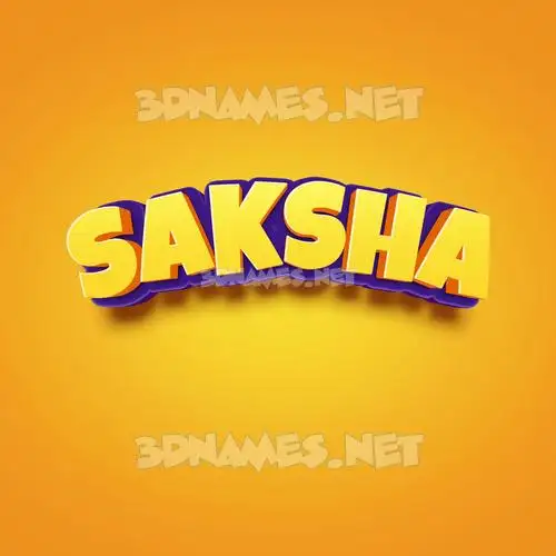 saksha in Orange Toon style - 3D name wallpaper saksha in Orange Toon style - 3D name wallpaper