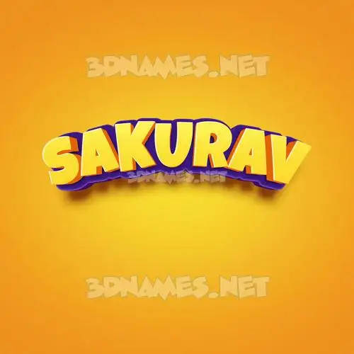 sakurav in Orange Toon style - 3D name wallpaper sakurav in Orange Toon style - 3D name wallpaper