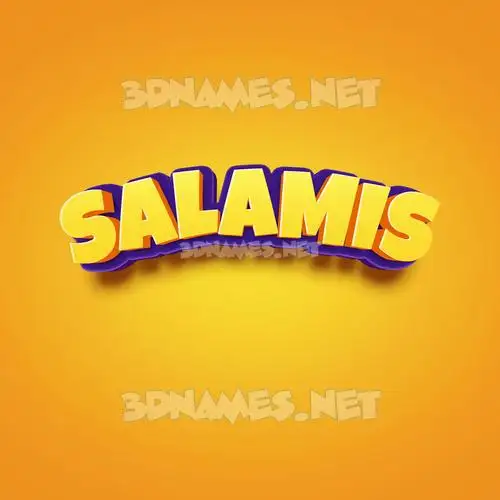 salamis in Orange Toon style - 3D name wallpaper