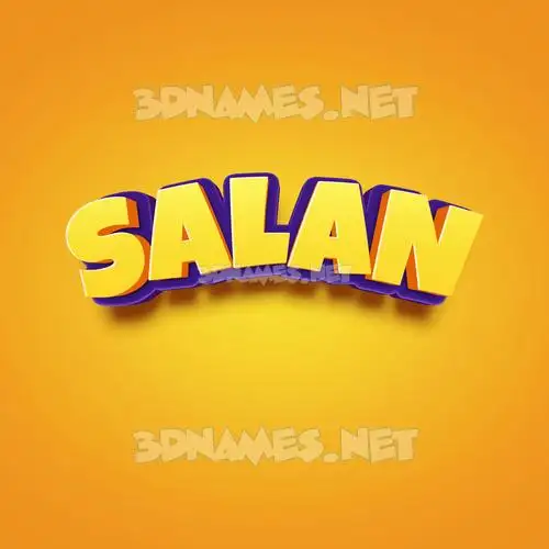 salan in Orange Toon style - 3D name wallpaper salan in Orange Toon style - 3D name wallpaper